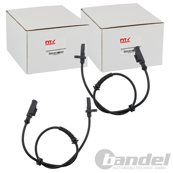 2X Nty ABS-SENSOR Raddrehzahl Hinten Passend FüR Abarth Grande Punto Alfa Romeo-image