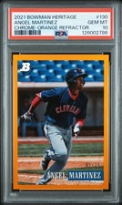 2021 Bowman Angel Martinez ROOKIE ORANGE REFRACTOR RC #1 of /25 FIRST CARD Pop 1