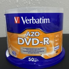 VERBATIM AZO DVD-R 16X 4.7GB Branded Logo 50 pack Spindle 95101