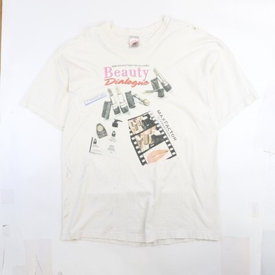 Vintage Procter Gamble Beauty Dialogue T-Shirt Size XL Make Up Promo Distressed