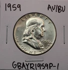 1959 Franklin Half Dollar AU/BU