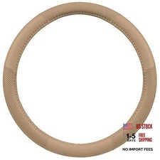 Perforated Microfiber Leather Steering Wheel Cover for Cars Trucks SUVs Vans,
