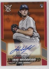 2021 Topps Big League Opening Act Electric Orange /99 Jake Woodford Auto 07rd