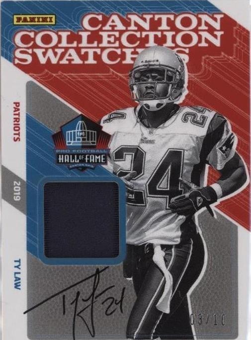 Canton Collection 2019 Panini Classics - Canton Collections Swatches Ty Law #TL Prime ...