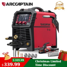 6IN1 MIG Welder 200A Multi Process w/Gasless Flux Core Stick Lift TIG 110V/220V