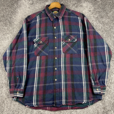 #ad Cabelas Flannel Shirt Men#x27;s XXL Plaid Hiking Outdoors Gorpcore Fall Preppy $14.39