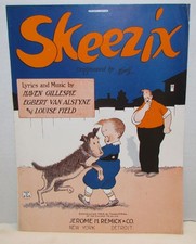 1923 Skeezix Sheet Music, based on Gasoline Alley Comic by Frank King