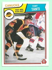 (1) TONY TANTI 1983-84 O-PEE-CHEE # 362 CANUCKS ROOKIE EX-MT   CARD (M8088). rookie card picture