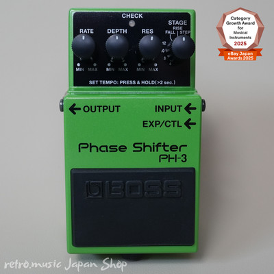 Boss PH-3 Phase Shifter Pedal Green Multi-Stage Modulation Guitar Stompbox