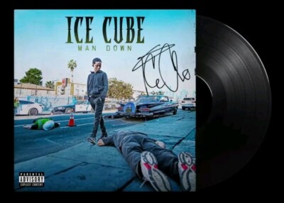 ICE CUBE *Man Down* Autographed Signed! West Coast Rap Vinyl