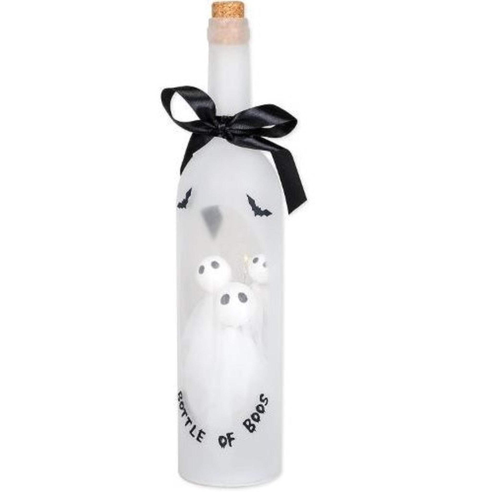 Bottle of Boos Ghosts Light Up LED Wine Bottle Halloween Tab