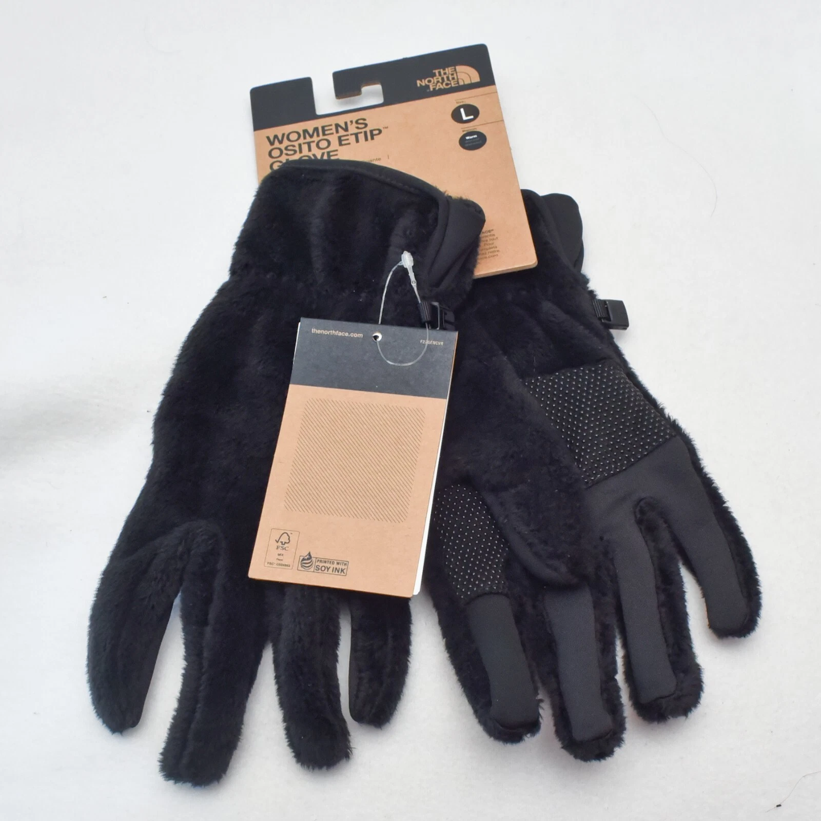 THE NORTH FACE Etip Women's Osito Gloves TNF Black - Large NWT