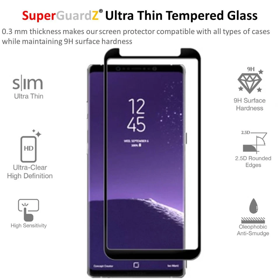 Protetor de tela vidro temperado curvo fosco antirreflexo - Samsung Galaxy Note 9 - Imagem 4 de 4