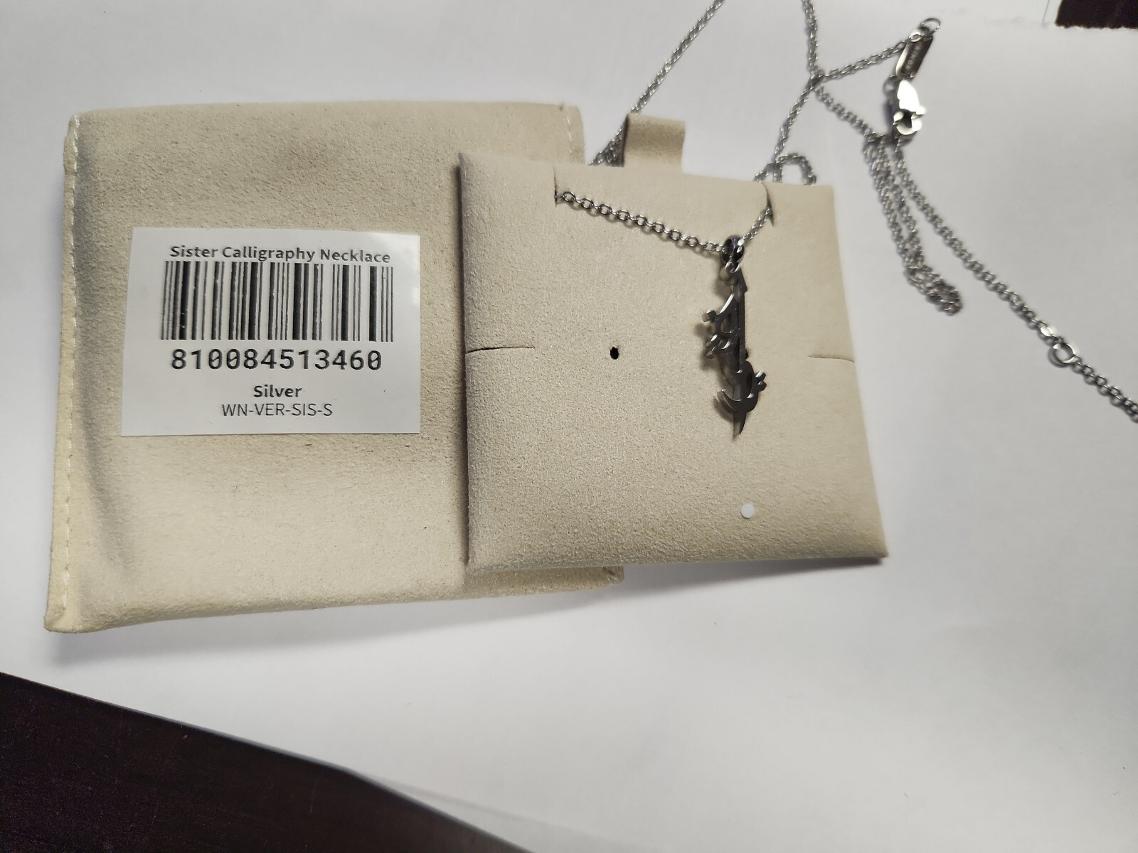 Women's My Sister Calligraphy Necklace