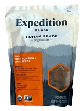 Expedition by Wag Pumpkin Seed Dog Biscuits w/  B6 - 10 oz Pet Treats - Ex: 2/26