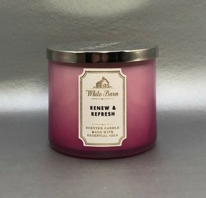 1 Piece Bath And Body Works White Barn Renew Refresh 3 Wick Candle