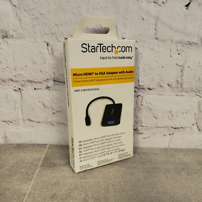 StarTech Micro HDMI zu VGA Video Konverter Adapter mit Audio MCHD2VGAA2 HD - Neu