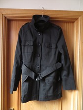 Ladies F&F Black Rain Jacket, Size 14.