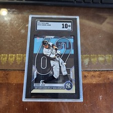 2022 Topps Now AARON JUDGE #1012 Home Run AL Record 62 SGC 10 NY Yankees Star