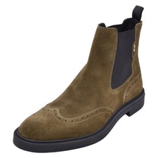 Hugo Boss Calev Cheb BRSD Men's Chelsea Boots Shoes Dark Green