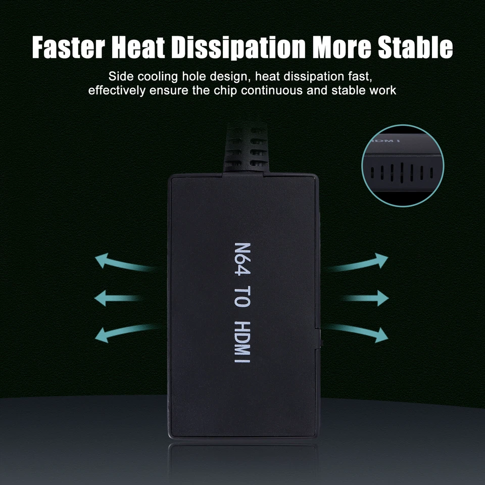 For Nintendo Gamecube Super NES SNES NGC N64 To HDMI Converter Adapter HD Cable - Image 4 of 4