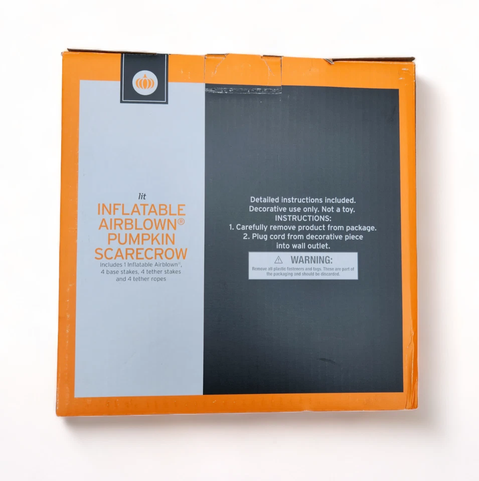 Gemmy Inflatable Pumpkin Scarecrow 8 Ft Halloween Lighted Airblown Ghoul Target - Image 4 of 4