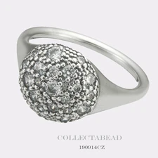 Authentic Pandora Silver CZ Cosmic Stars Ring Size 54 (7) 190914CZ