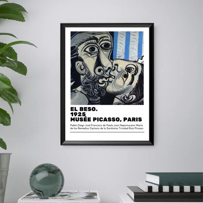 Picasso - Quadro Il Bacio, El Beso, The Kiss - Stampa con cornice