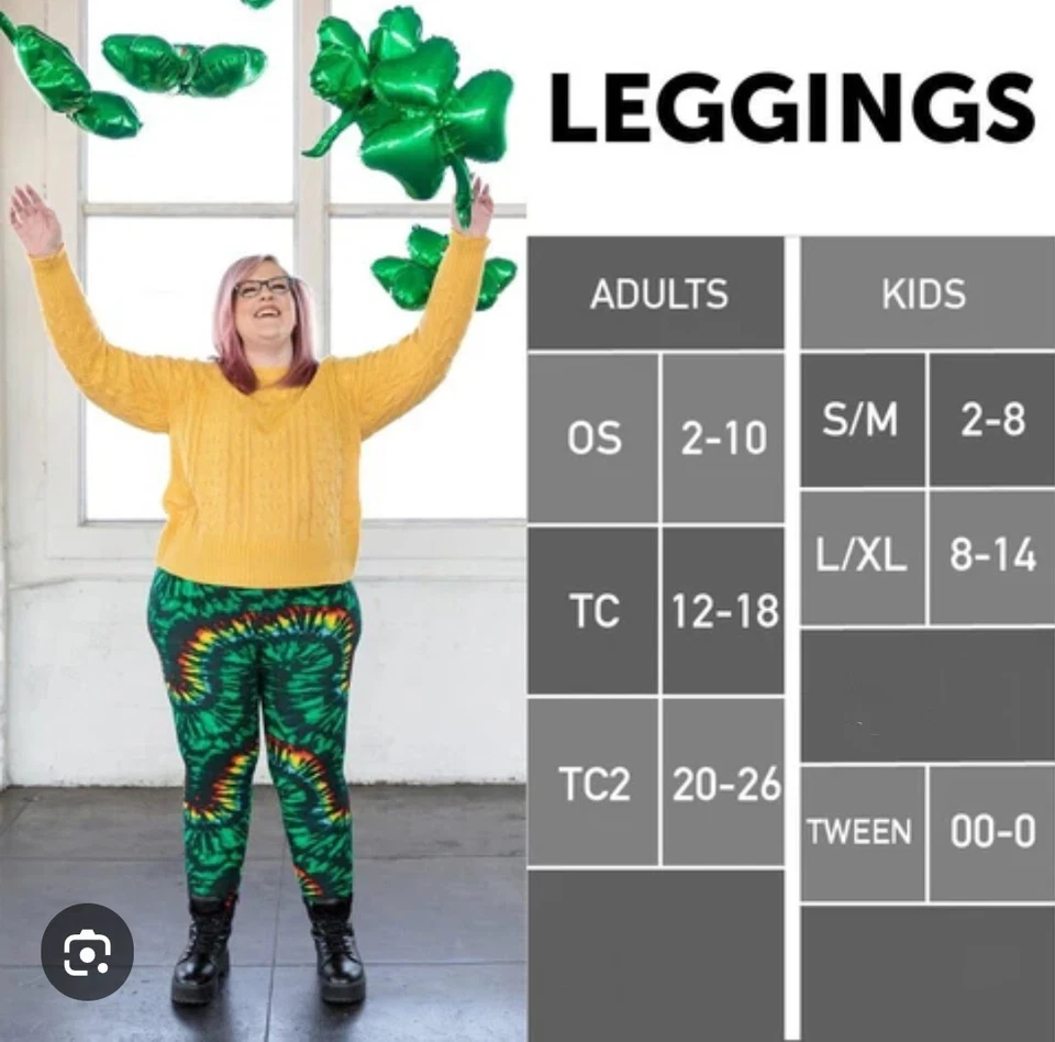 LuLaRoe 4 Pair Multicolored One Size Leggings -Excellent Condition Fit Sz 2-10 - Image 2 of 2