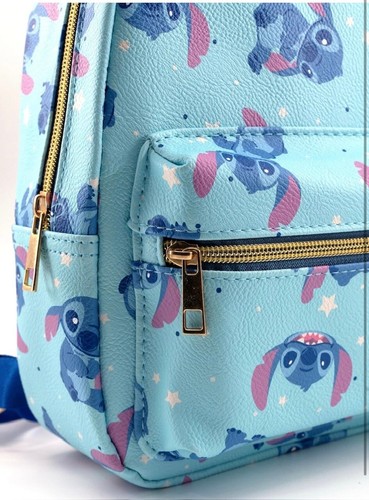 Disney Stitch Mini Backpack 10" Faux Leather - Picture 6 of 8