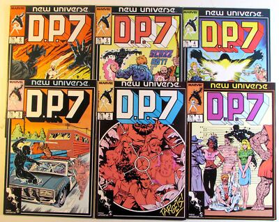 DP7 Lot of 6 #1, 2, 3, 4, 5, 6 Marvel Comics (1986) 1st Print Comic Books