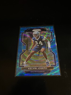 Kelvin Joseph 2021 Panini Prizm Blue Wave Prizm /199 RC Cowboys 385