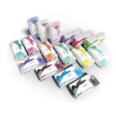 100 Einmalhandschuhe Nitril Unigloves Pearl puderfrei - 16 Farben zur Auswahl