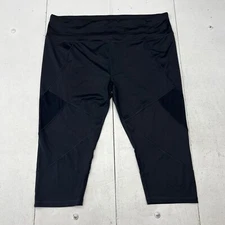 Trace Anderson G.I.L.I Black Cropped Athletic Leggings Mesh Cutout Womens 2XP