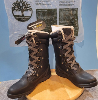 Timberland Mount Hope Women s Black Leather Waterproof L/F Mid-Boot (S-11)