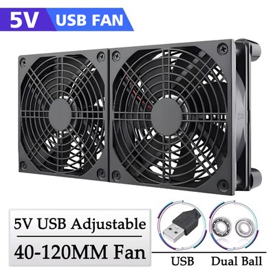 5V USB Cooling Computer Case Fan 120x120x40mm DIY For PC Router PS5 Computer