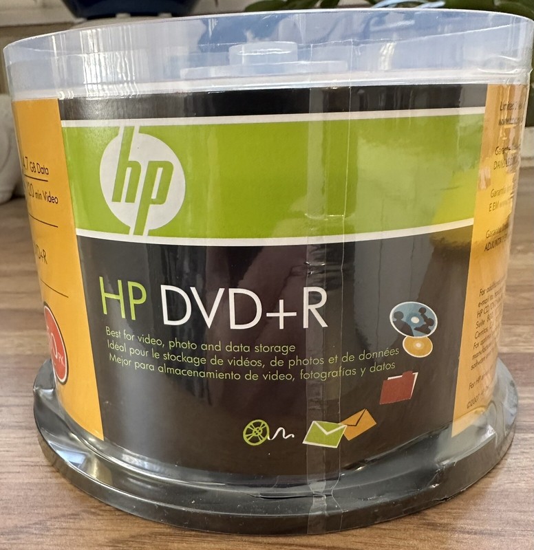 HP DVD+R 16x 4.7GB 120 Min. 50 Disc Pack New Sealed