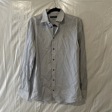 Dolce & Gabbana Blue Striped Martini Button Down Shirt Size 15 3/4 - 40