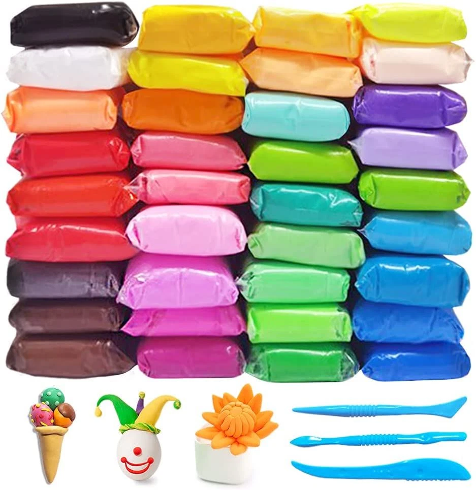 36 Colors Air Dry Clay,Magic Modeling Clay with Tools,Ultra Light