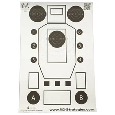 Action Target M3 Strategies V3 Training Targets 23x35 Black White 100 Pack