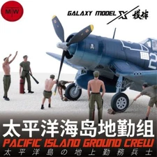 Galaxy 1/48 WWII US Pacific Island Ground Crew Resin Figure Scene DIY Model Kit