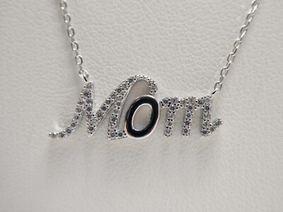 16 INCH PLUS INCH EXTENTION MOM NECKLACE REAL 925 STERLING SILVER