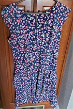 EUC - Michael Kors Navy Floral Dress (Size M 8-10 Polyester/Spandex) NO TAGS