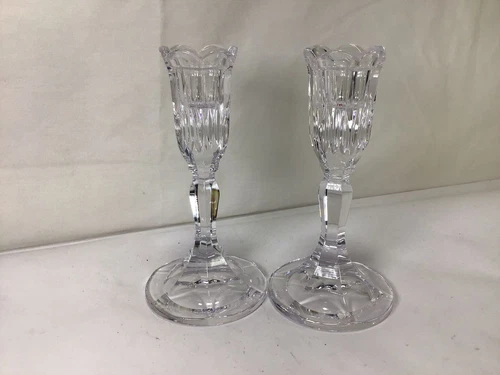 KK25 Pair Vintage Waterford Crystal Candlestick - Candlestick for Home Decor