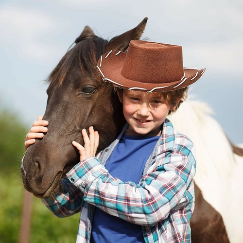 Child Cowboy Cowgirl Hat Jessie Ranch Woody Western Costume Vintage 1950'S - Picture 6 of 18