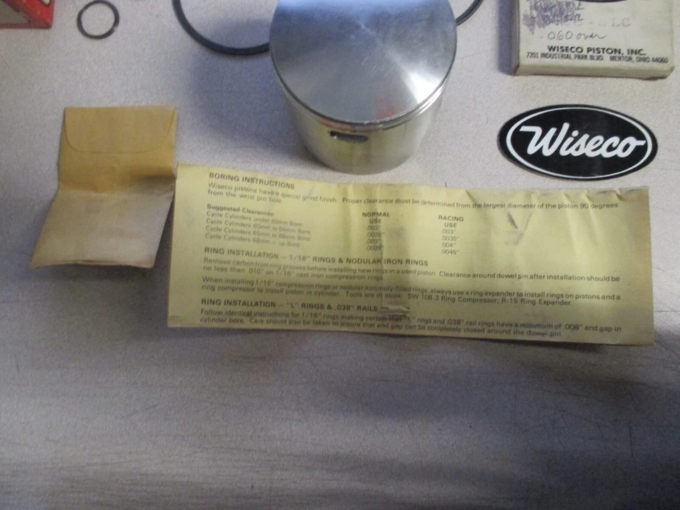 Nuevo de Lote Antiguo Pistón Wiseco 1.50 Se Adapta a: Bultaco Astro 250 1977-79 Pursang 415P6 Foto 3 de 4