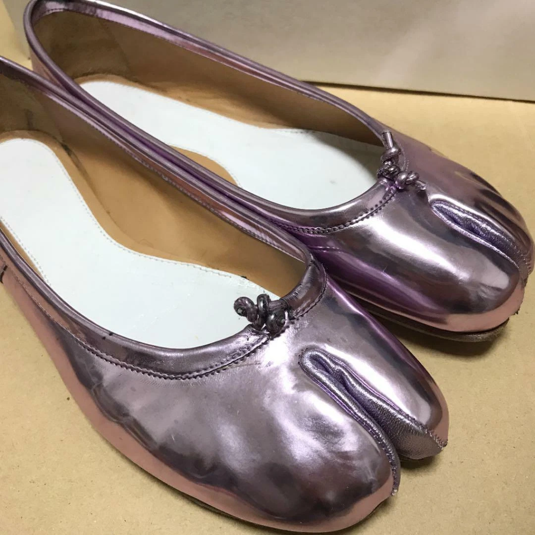 Maison Margiela Tabi Pumps Ballet Shoes Women EU 37 Metallic Purple From  Japan