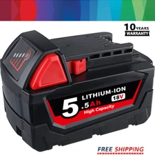 5500mAH For Milwaukee For M18 18V Lithium High Capacity Battery 48-11-1880 Tool