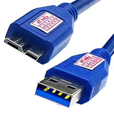 Blau USB 3.0 Datenkabel komp. für SEAGATE STGD2000100 Game Drive for PS4