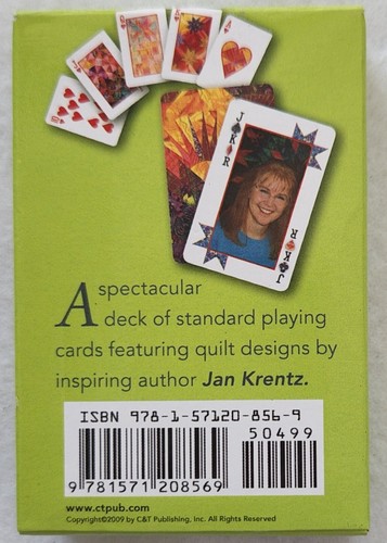 Jan Krentz's Playing Cards, Pack of Cards Quilting Design, Unused - Picture 2 of 9